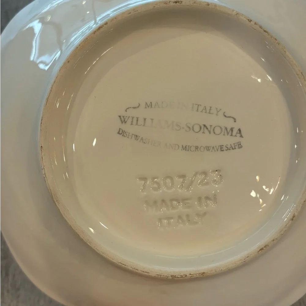 Williams Sonoma Orange Pumpkin Ceramic Dish and Metal Wreath Decor